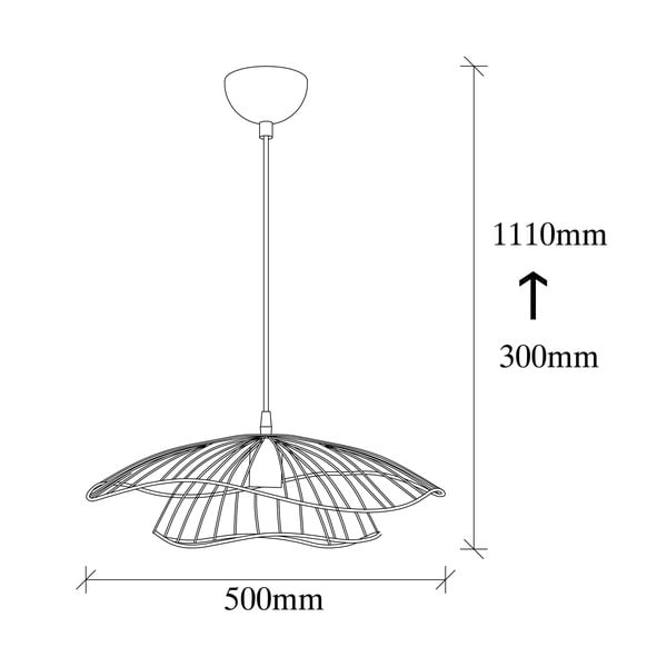 Lustră neagră cu abajur din metal ø 50 cm Farac – Opviq lights-image-3