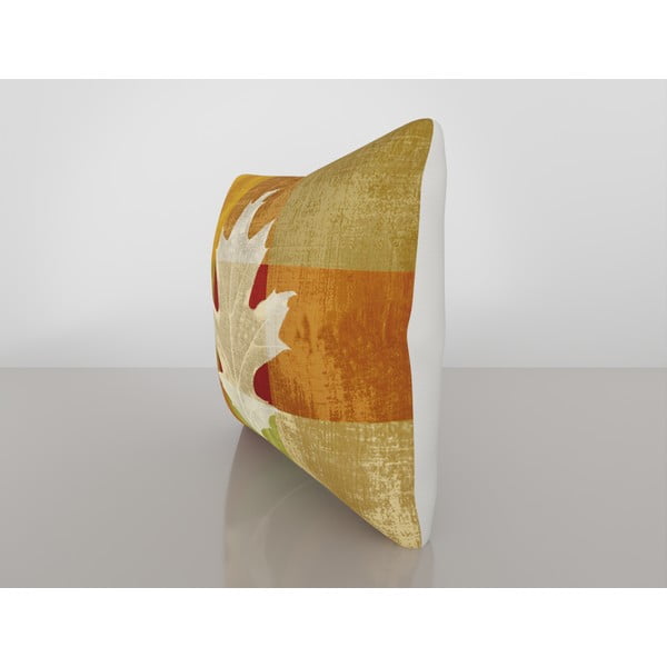 Față de pernă cu amestec din bumbac Vitaus Autumn Parade Leafe, 43 x 43 cm-image-2