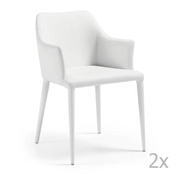 Set 2 scaune La Forma Danai Light, alb