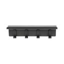 Cuier de perete negru cu raft din oțel 11,5 cm A-Hallway – Zone