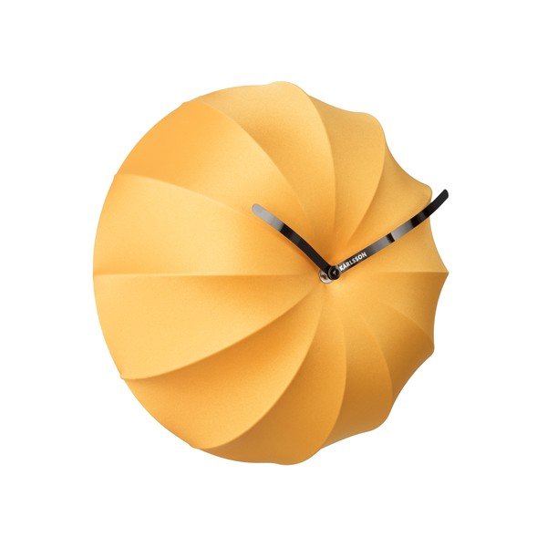 Ceas de perete Karlsson Stretch, ø 40 cm, galben-image-2