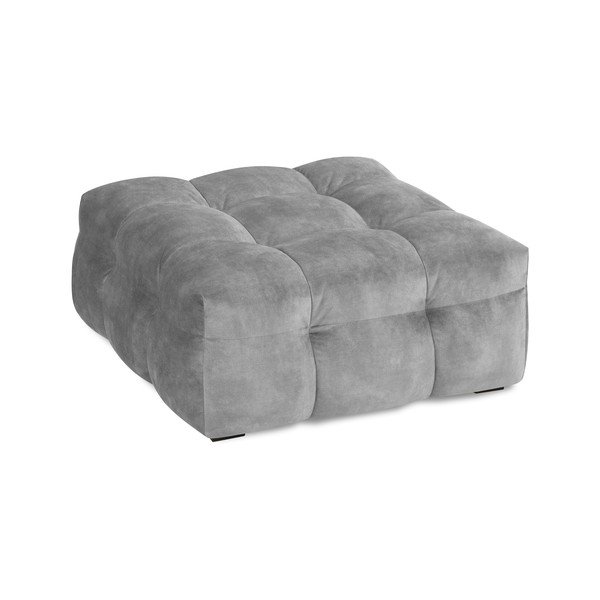 Puf cu tapițerie din catifea Windsor & Co Sofas Vesta, gri-image-4