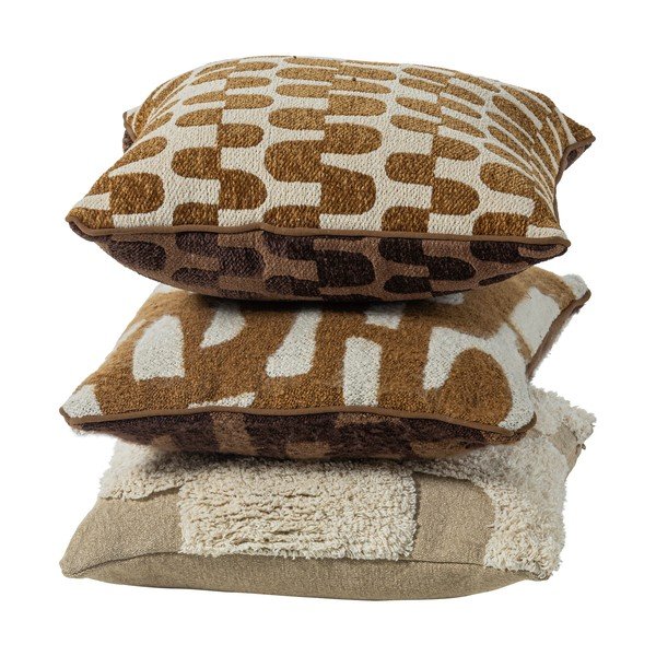 Perne decorative 3 buc. din janilie 45x45 cm Fayden – WOOOD
