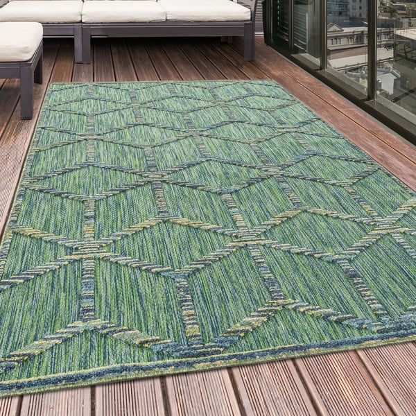 Covor tip traversă de exterior verde 80x250 cm Bahama – Ayyildiz Carpets-image-1