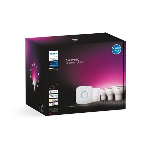 Kit start smart GU10, 5 buc. 6 W White and color ambiance – Philips Hue-image-2