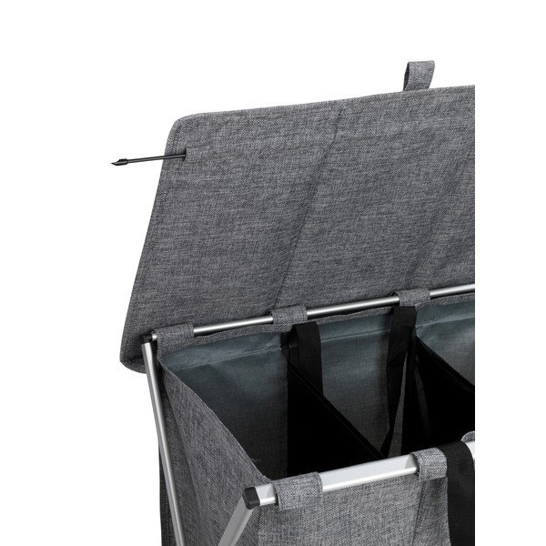 Coș pentru rufe cu 3 compartimente Wenko Trio, gri, 118 l-image-4