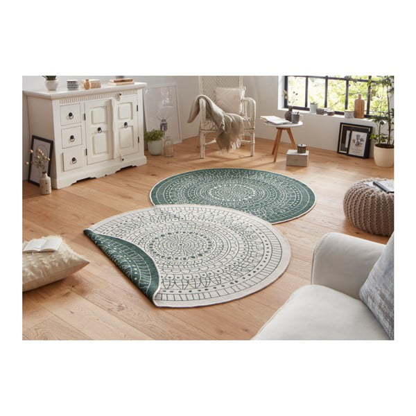 Covor adecvat pentru exterior NORTHRUGS Porto, ø 140 cm, verde-image-1