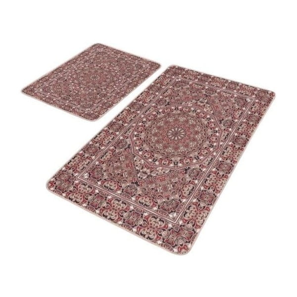 Covorașe de baie maro 2 buc. din catifea 60x100 cm – Mila Home