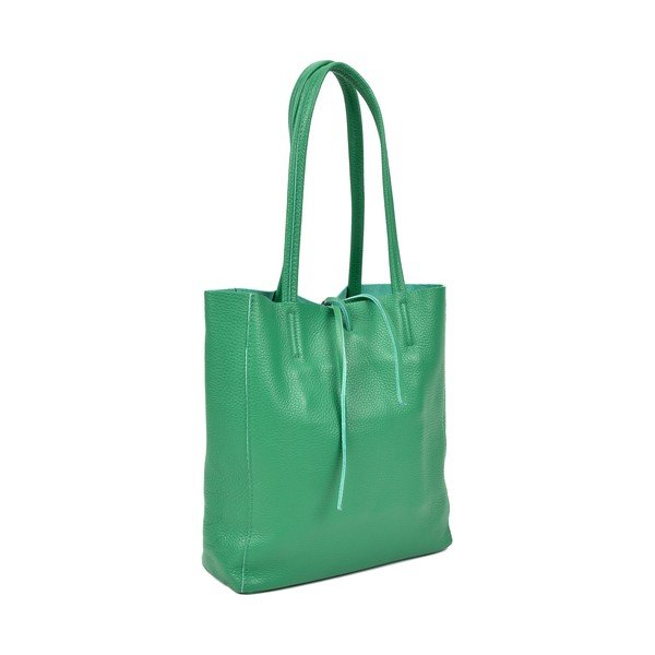 Geantă din piele Sofia Cardoni Simply, verde-image-1