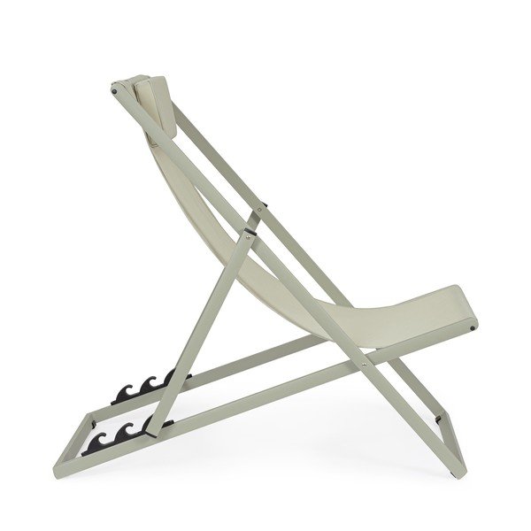 Șezlong de grădină taupe din metal Taylor – Bizzotto-image-2