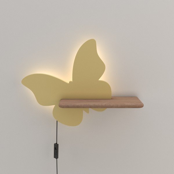 Corp de iluminat pentru copii galben Butterfly – Candellux Lighting-image-1