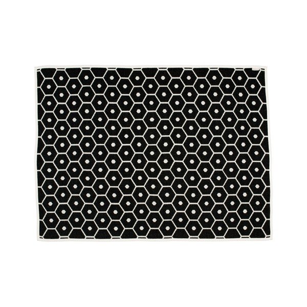 Pătură neagră din amestesc de lână 140x180 cm Honey Black – Pappelina