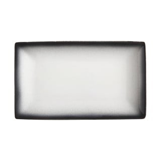 Farfurie din ceramică Maxwell & Williams Caviar, 27,5 x 16 cm, alb - negru