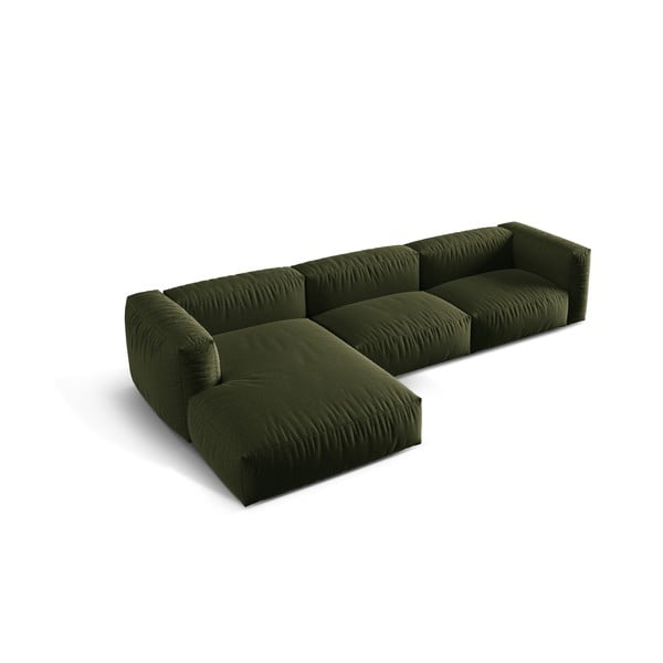 Colțar modular verde (cu colț pe partea stângă ) Martina – Micadoni Home-image-1