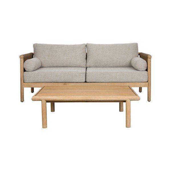 Set mobilier de grădină grej tapițat pentru 3 persoane Oasis – Dutchbone