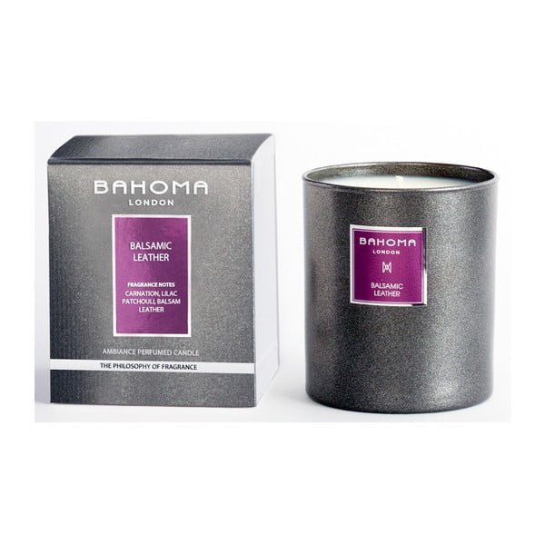 Lumânare parfumată Bahoma London, aromă de pământ și piele, 75 ore