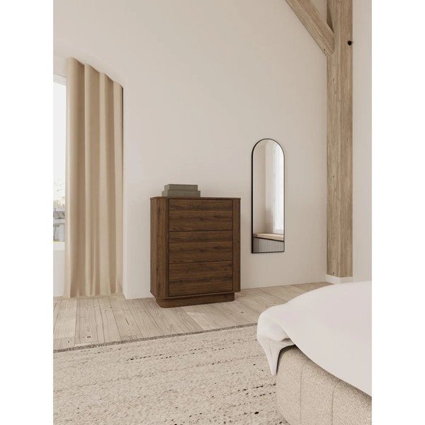 Comodă în culoare naturală închisă cu aspect de lemn de stejar 90x107x40 cm Atmore – Actona-image-1