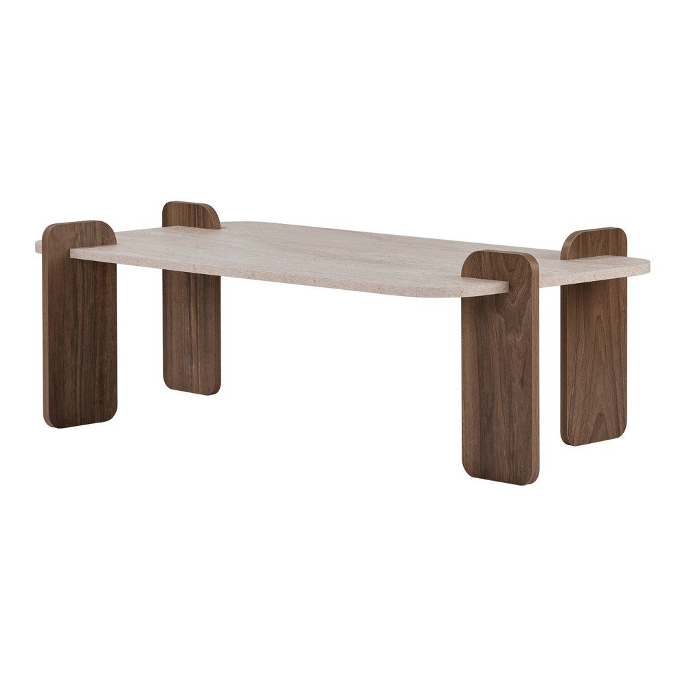 Măsuță de cafea bej 60x120 cm Renard – Nordure