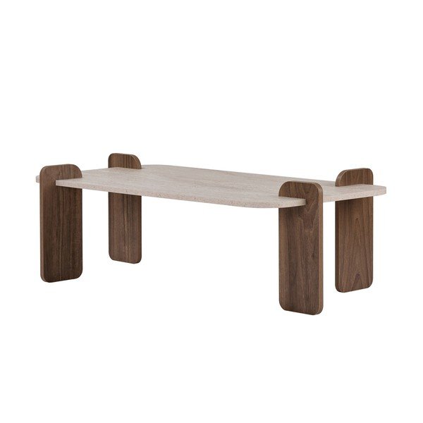 Măsuță de cafea bej 60x120 cm Renard – Nordure