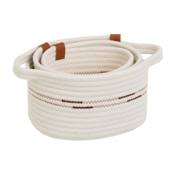 Coșuri de depozitare 3 buc. din material textil 30x18x14 cm – Casa Selección-image-1