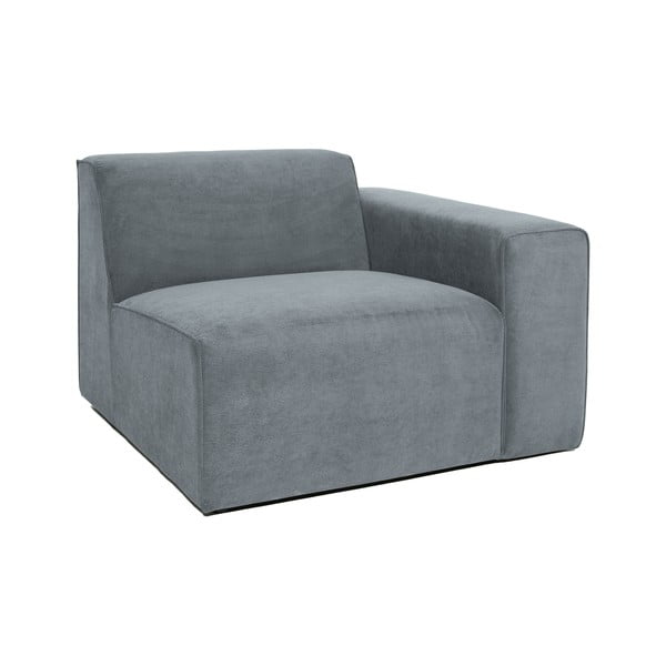 Modul pentru canapea gri cu tapițerie din catifea reiată  (cu colț pe partea dreaptă) Sting – Scandic-image-1