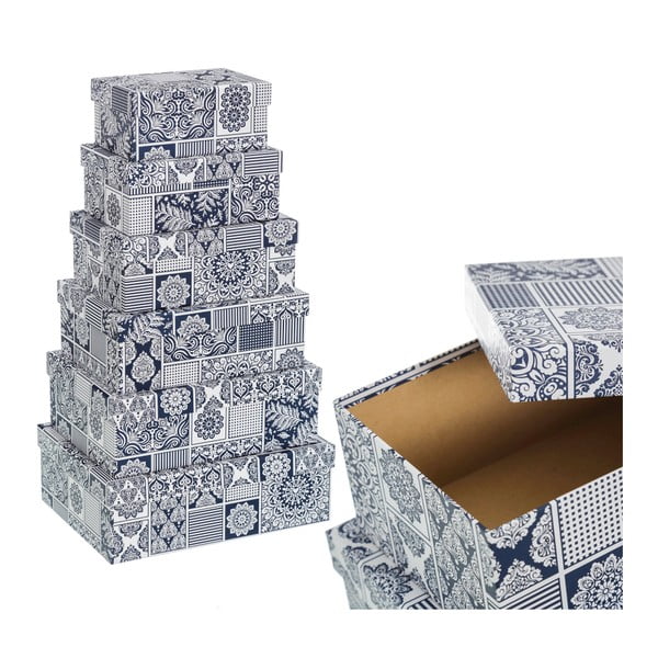 Set 6 cutii depozitare din carton Unimasa