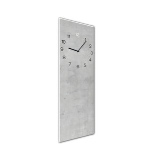 Ceas de perete Styler Glassclock Concrete, 20 x 60 cm