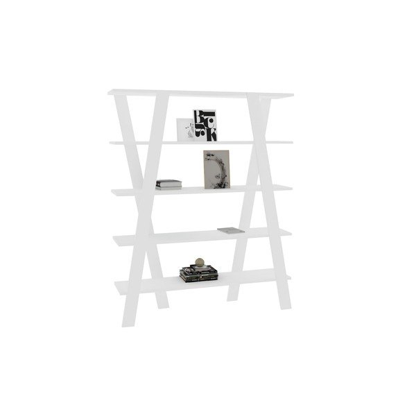 Bibliotecă albă 120x150 cm Conde – Kalune Design-image-2