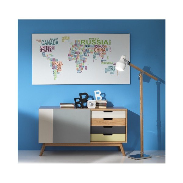 Hartă a lumii de perete Tomasucci World Map, 80 x 160 cm-image-1
