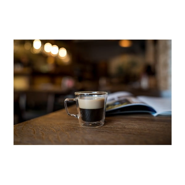 Căni 2 buc. pentru espresso/cu perete dublu din sticlă 80 ml Diva – Vialli Design-image-4