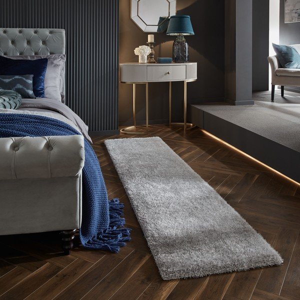 Covor tip traversă gri din fibre reciclate 60x230 cm Velvet – Flair Rugs-image-1