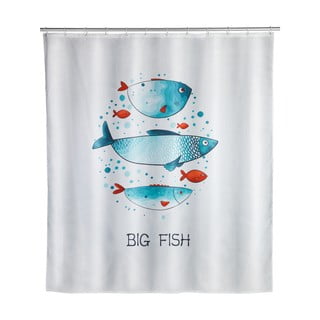 Perdea de baie lavabilă Wenko Big Fish, 180 x 200 cm