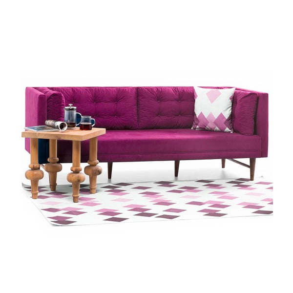 Canapea cu 3 locuri Balcab Home Eva, roz-image-3