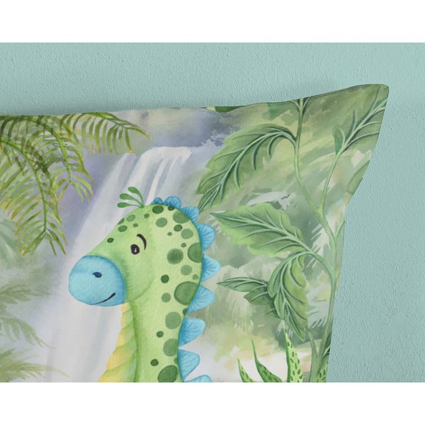 Lenjerie de pat pentru copii verde din bumbac pentru pat de o persoană, extinsă 140x220 cm Dani – Good Morning-image-3