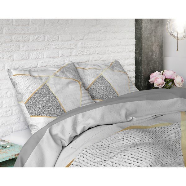 Lenjerie din bumbac pentru pat dublu Pure Cotton Graphic, 200 x 200/220 cm-image-2