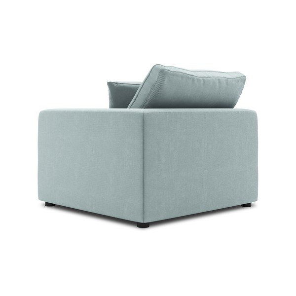 Modul cu tapițerie din catifea pentru canapea colț de dreapta Windsor & Co Sofas Galaxy, albastru deschis-image-3