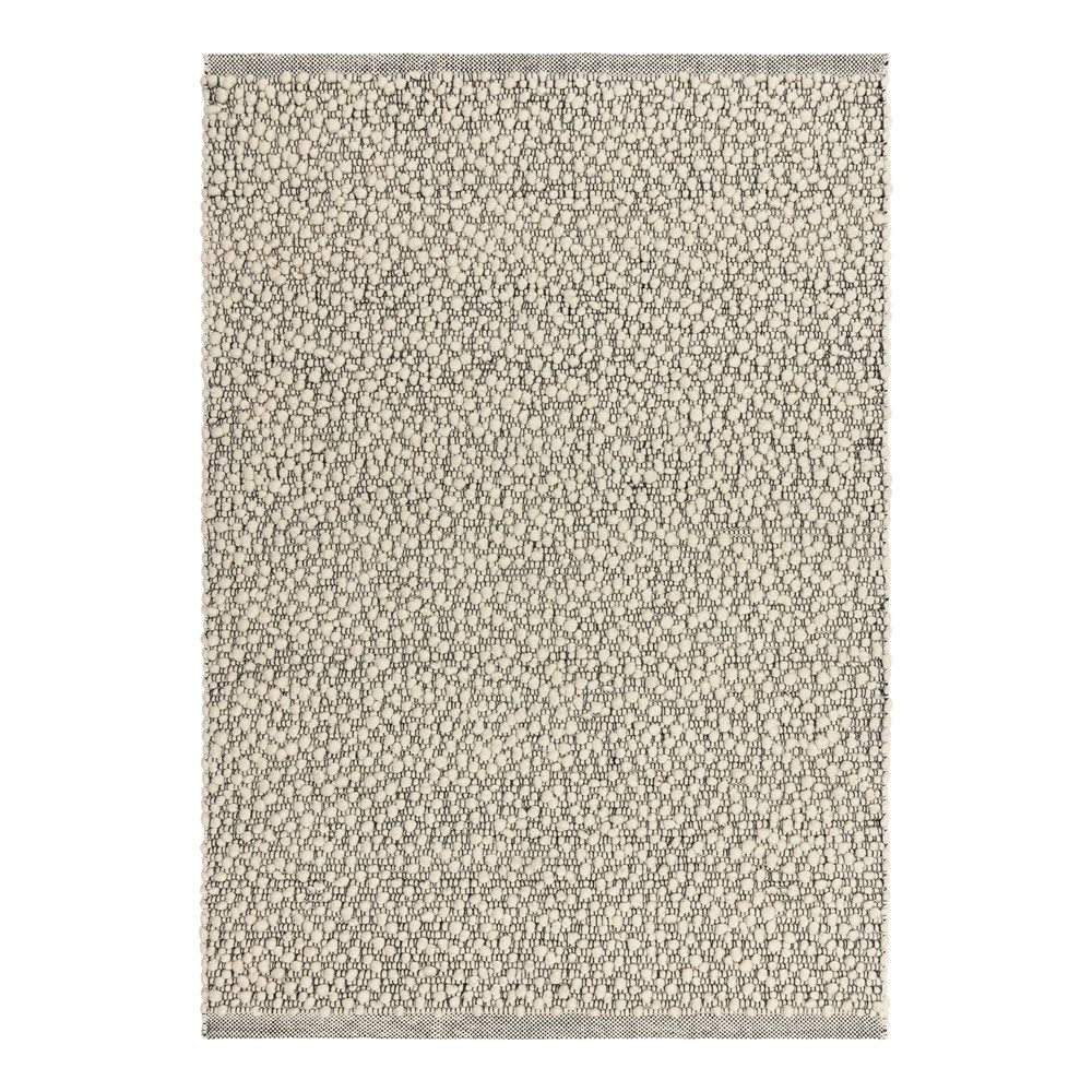 Covor gri țesut manual din amestesc de lână 200x290 cm Claude – MADE