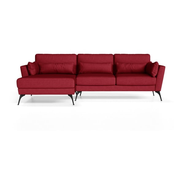 Canapea/colțar cu șezlong pe partea stângă Marie Claire SUSAN, roșu