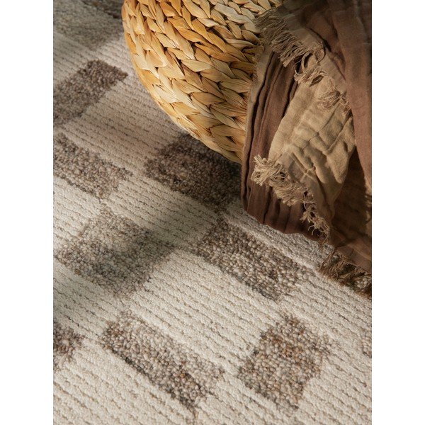 Covor crem țesut manual din lână 200x300 cm Boho 1.0 Structa – Vikosa-image-2