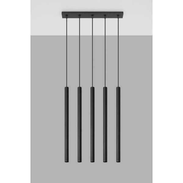 Lustră Sollux Fideus, lungime 45 cm, negru-image-3
