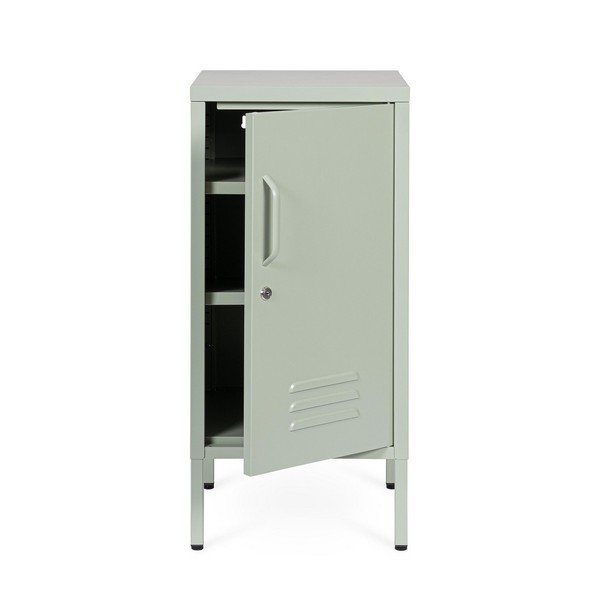 Dulap verde salvie din metal cu încuietoare 35x76x40 cm Cambridge – Yes Everyday-image-3