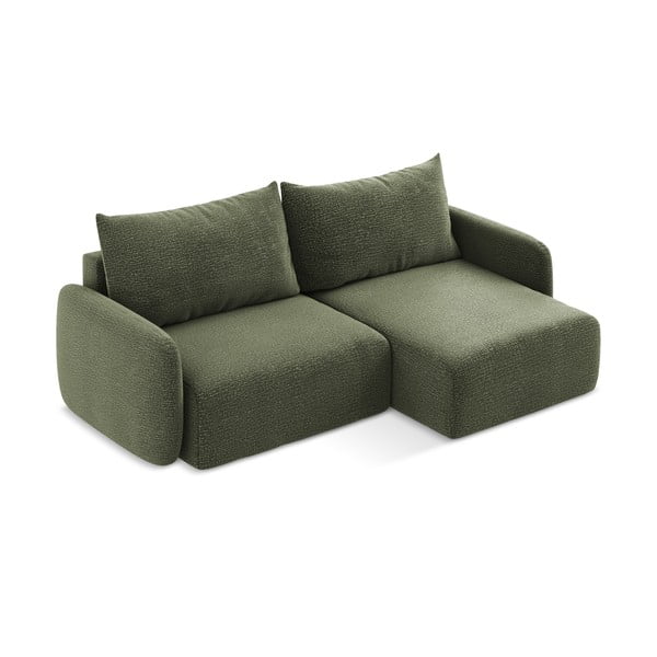 Colțar verde extensibil/cu spațiu de depozitare (cu colț pe partea dreaptă) Kalena – Makamii-image-3