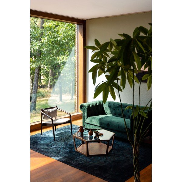 Măsuță de cafea în culoare naturală închisă cu blat din sticlă 80x92,5 cm Sita – Dutchbone-image-3