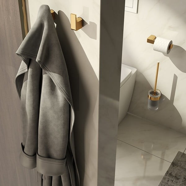 Cârlige aurii 2 buc. de montat pe perete din metal Gedy Pirenei – Sapho-image-1