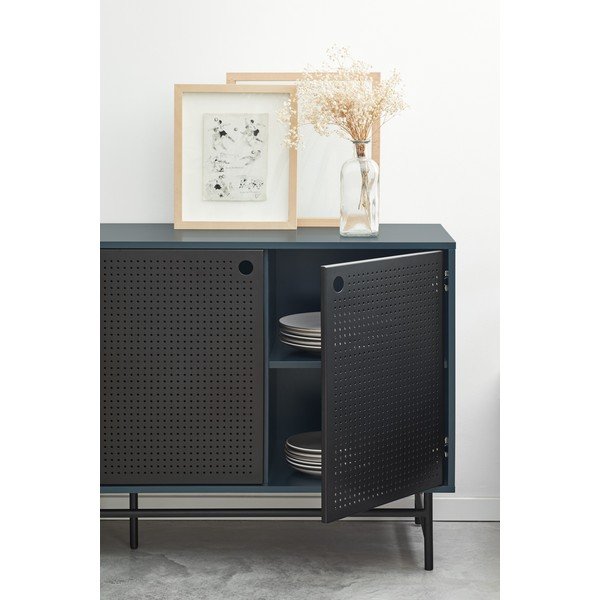 Comodă Teulat Punto, lungime 150 cm, negru-albastru-image-4