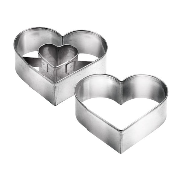Set 2 forme metalice pentru fursecuri Tescoma Delícia Hearts