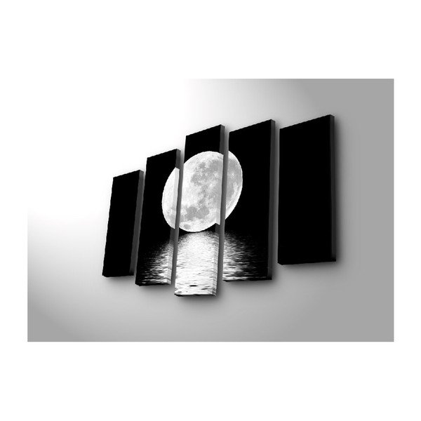 Tablou din mai multe piese White Moon, 105 x 70 cm-image-1