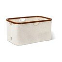 Coș de rufe crem din material textil pliabil Bamboo/Linen – Bigso