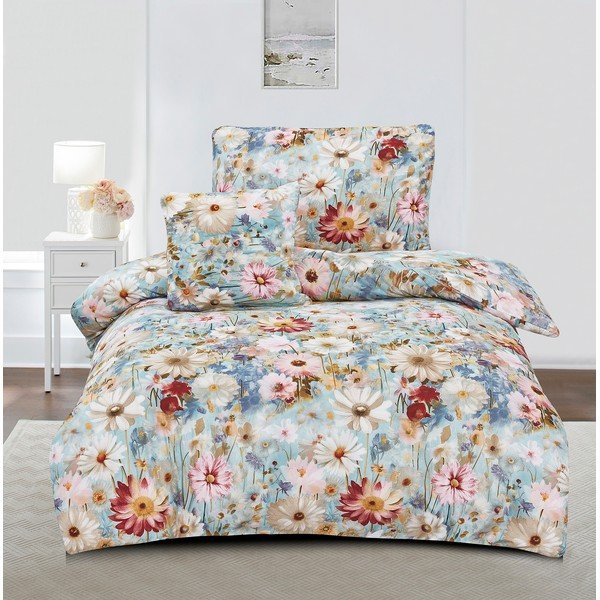 Lenjerie de pat din microsatin pentru pat de o persoană cu 3 piese 140x200 cm Rachel – My House-image-1