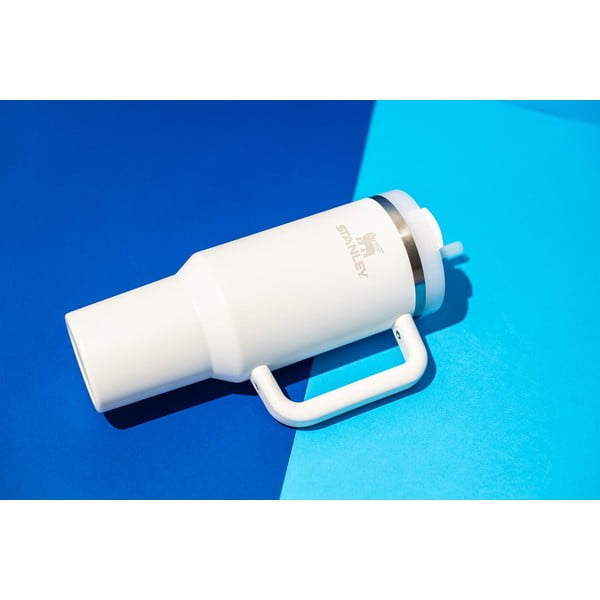 Termos alb cu pai din oțel inoxidabil 1,18 l Quencher H2.0 FlowState Tumbler Frost – Stanley-image-1